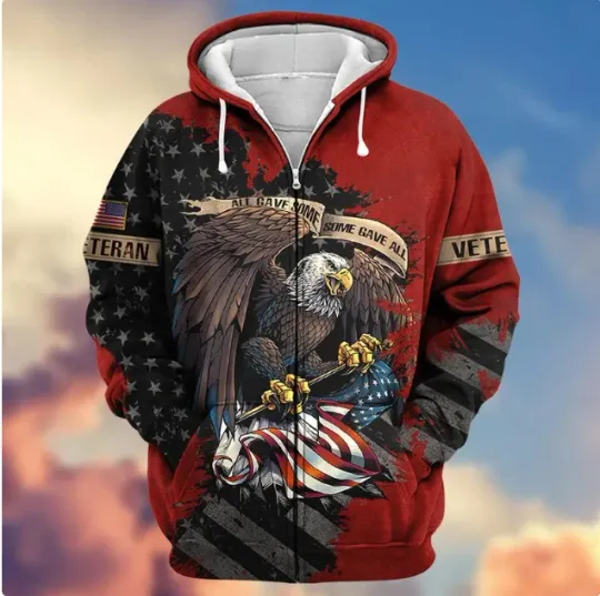Discover All Gave Some Some Gave All Veteran RED 3D HOODIE HALLOWEEN GIFT BEST PRICE