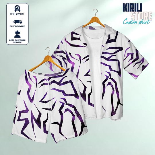 Discover Jinu Tattoo Kpop Demon Hawaiian Shirt Short, Hawaiian Shirt For Saja Boys Hawaiian Shirt, Hawaiian Shirt Fan Lovers