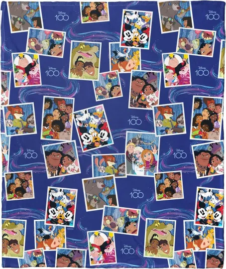 Discover Polaroids Disney 100 DisneyFriends Fleece Blanket