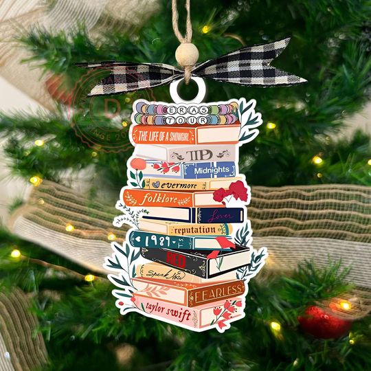 Merry Swiftmas Taylorrrr Album As Books Ornament, taylorrrr version Christmas Ornament Eras Tour Ornament Christmas Swiftmas Gift