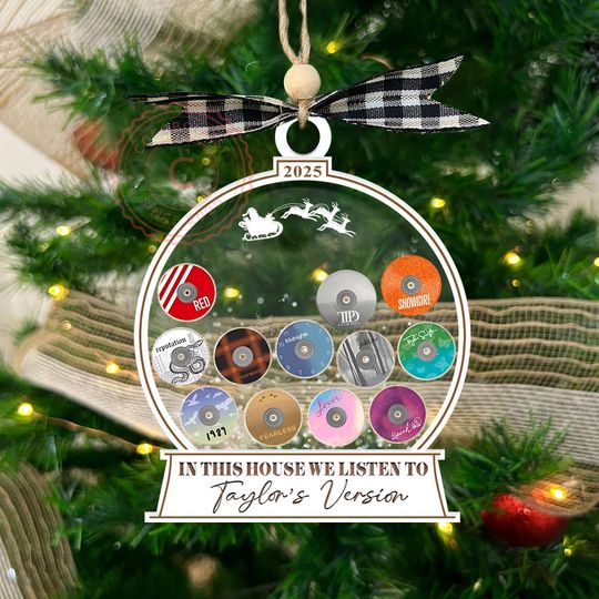 Discover Merry Swiftmas 2025 Ornament, Showgirl Album Christmas Ornament, Music Fan Christmas Ornament, Funny Swiftttt Fans Gift Christmas Tree Decor