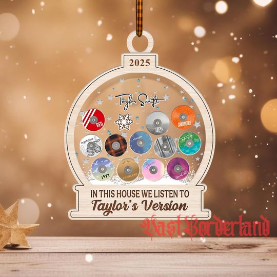 Merry swiftmas Christmas ornament, life of a showgirl album, Swiftyyyy Christmas Ornament: Eras Taylorrrr Xmas Decor, taylorrrr version Eras Ornaments