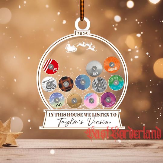 Discover Merry Swiftttmas 2025 Ornament, Showgirl Album Christmas Ornament, Music Fan Christmas Ornament, Funny Swiftttt Fans Gift Christmas Tree Decor