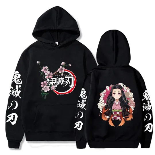 Discover Demon Kamado Neko 3D Hooded Pullover Sweatshirt Cosplay Costume