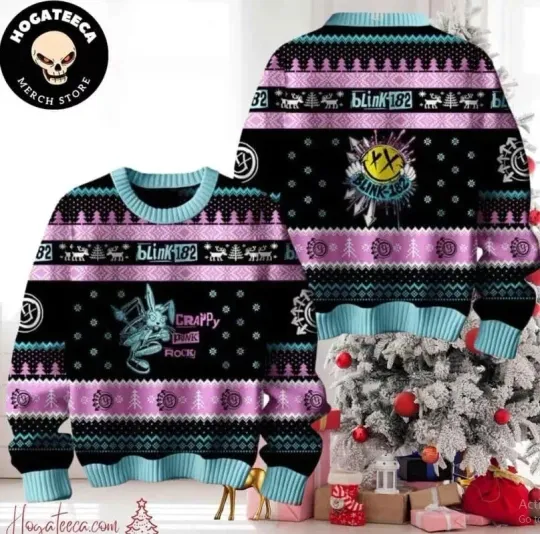 B182 Fan 2024 Crappy Punk Rock Ugly Christmas Sweater 3D GLC054395