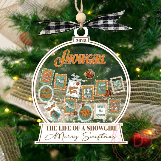 Discover Showgirl Ornament 4D Shaker, Taylorr Swifts Ornament, The Life of a Showgirl Ornament taylor version Christmas, Music Tree Decor, Fan Keepsake