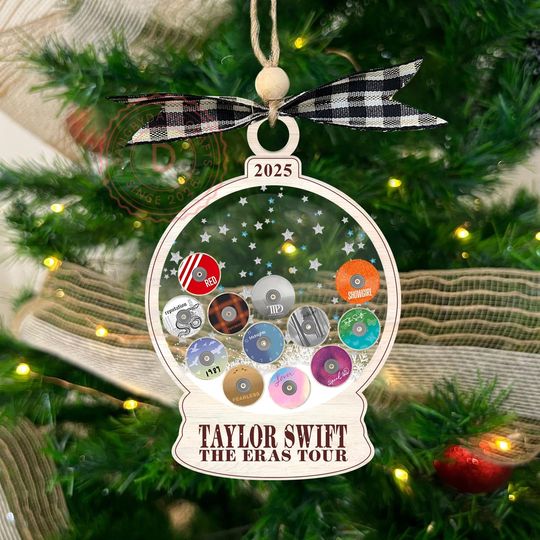 Discover Swiftmas Ornament 4D Shaker, In This House We Listen to Taylor's Version Ornament, Eras Tour Taylor album Ornament Wood&Acrylic