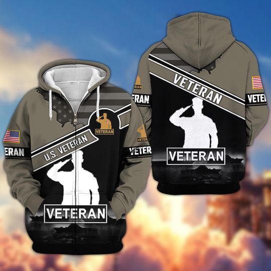 Discover Veteran Hoodie For Men - Premium Men Military Hoodie, Vet Day Sweatshirt, Patriots Veteran Sweatshirt, Father's Day Gift