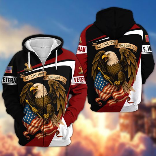 Discover Some Gave All Veteran Hoodies For Men, Patriotic Hoodie Veteran, Dad Military Sweatshirts For Men, Veteran Gifts For Men, Veteran's Day Gift