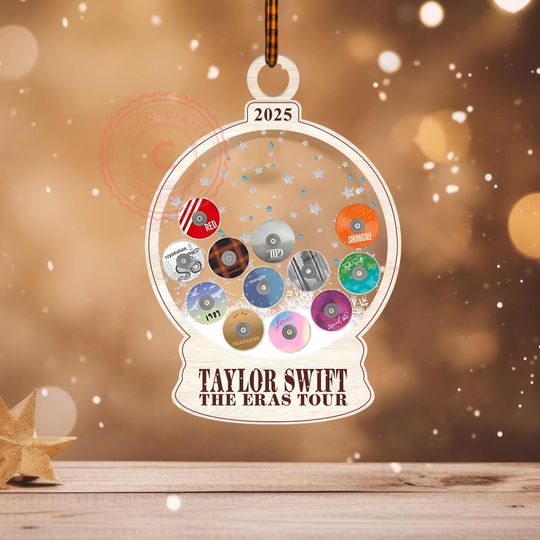 Discover Merry Swiftmas 2025 Ornament, Showgirl Album Christmas Ornament, Music Fan Christmas Ornament, Funny Swift Fans Gift Christmas Tree Decor