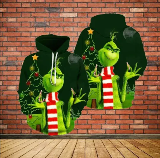 Discover funny character Christmas Hoodie 3D for Men and Women