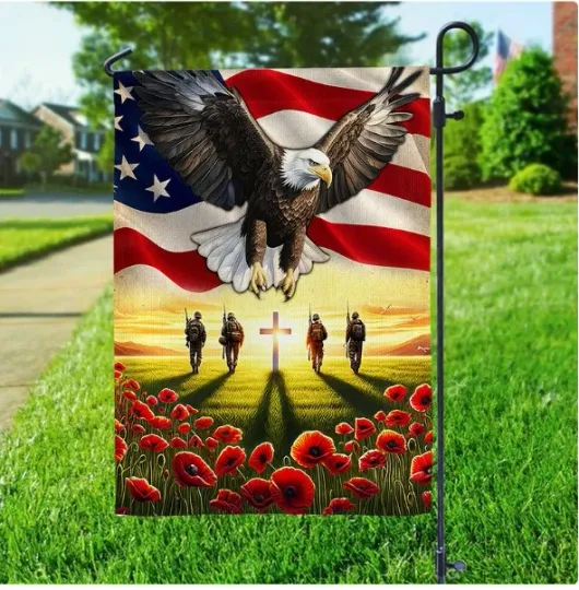 Discover Veteran HOUSE FLAG GARDEN FLAG HALLOWEEN GIFT CHRISTMAS GIFT BEST PRICE US SIZE