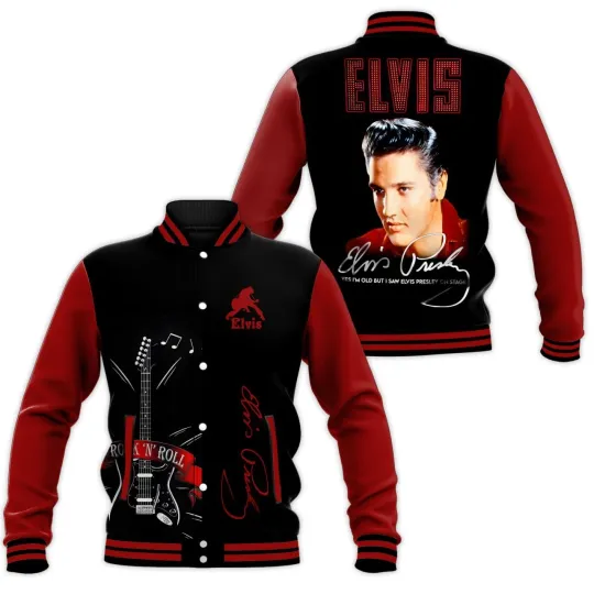 Elvis Presley Baseball Jacket, Gift for Him, Fan Costume