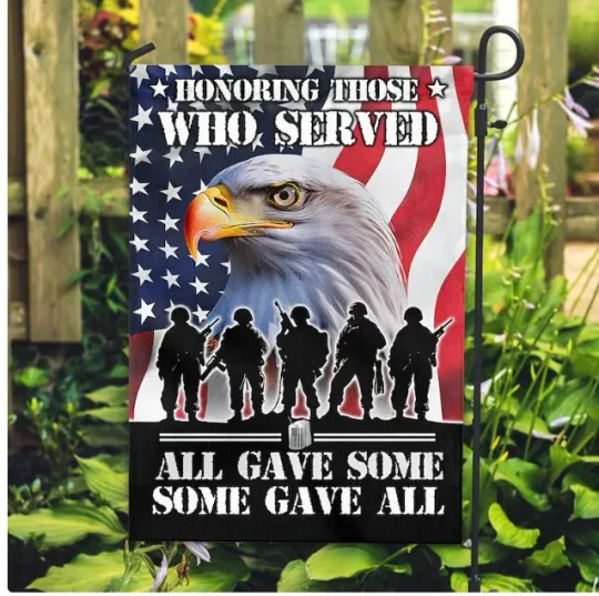 Discover All Gave Some Veteran HOUSE FLAG GARDEN FLAG HALLOWEEN  GIFT BEST PRICE US SIZE
