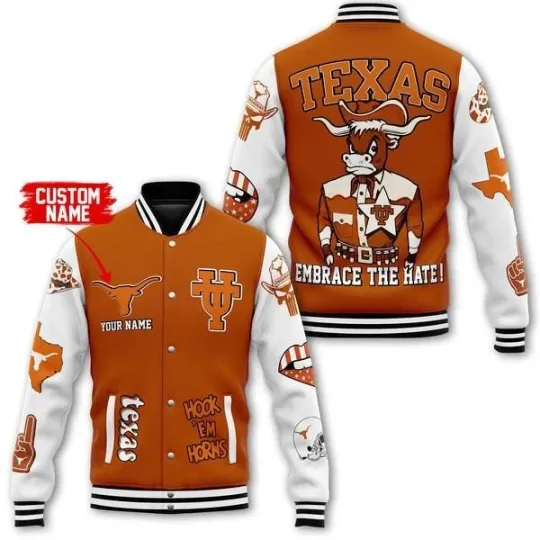 Discover Texas Longhorns NCAA Baseball Bomber Jacket for Fans and Gifts