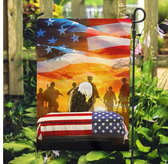 Discover Veteran Memorial Garden HOUSE FLAG GARDEN FLAG HALLOWEEN GIFT BEST PRICE US SIZE