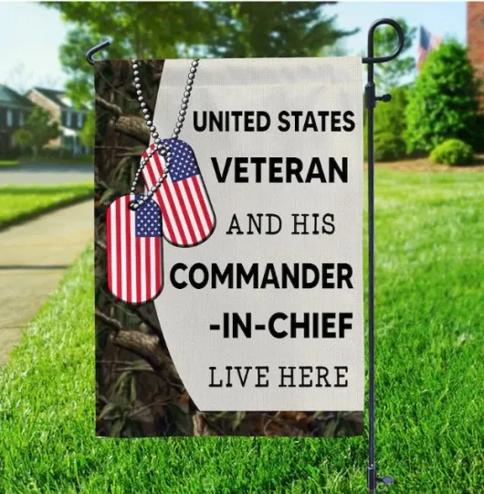 Discover United States Veteran HOUSE FLAG GARDEN FLAG HALLOWEEN GIFT CHRISTMAS GIFT
