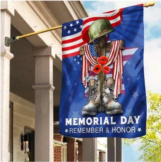 Discover Veterans Garden Flag Remembrance Veteran  HOUSE FLAG GARDEN FLAG HALLOWEEN GIFT