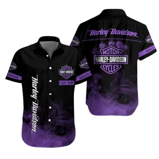 Discover Harley Motor Davidson 3D Printed Hawaiian Shirt