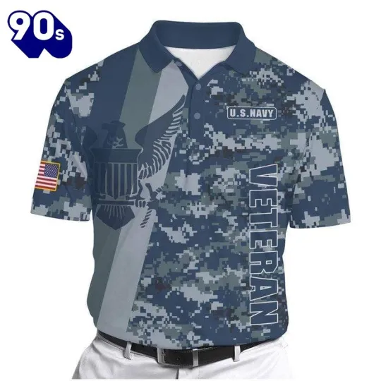Veteran Polo Shirt Father8217s Day Gift Us Navy Honor The Fallen Camo Polo Shirt