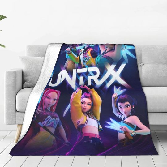 Discover kpop Demon Hunters Huntrix Blanket Quality Soft  Throw Blanket Spring Kids Couch Chair Sofa Bed Graphic Bedspread