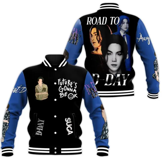 Discover BTS Suga Road To D Day Future’s Gonna Be OK Baseball Jacket For Fan