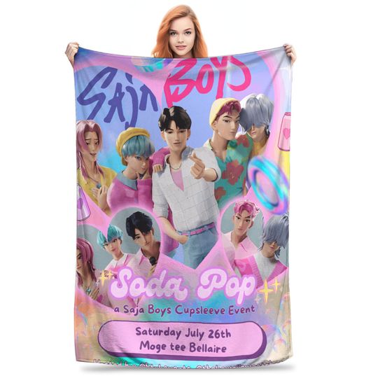 Discover Kpop Demon Hunters Huntrix Movie Plush Blanket Boy Girl  Flannel Bedding Throws For Outdoor Super Warm Quality Bedspread Gift