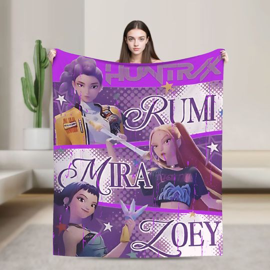 Discover Spooky Huntrix Halloween Fleece Blanket