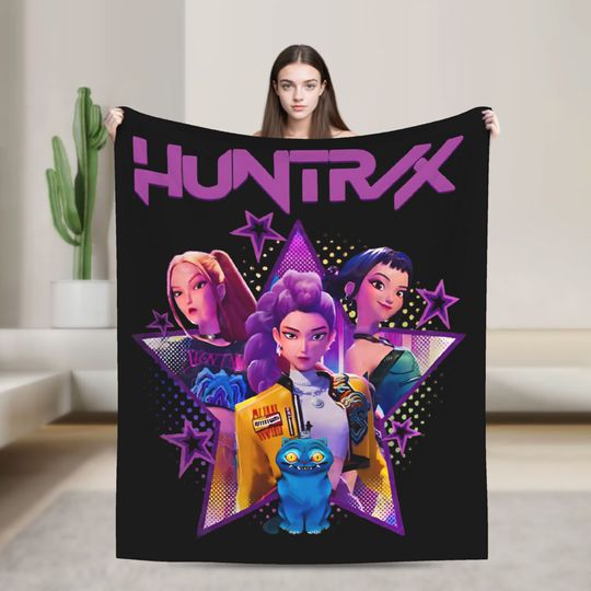 Discover Kpop Demon Hunter Huntrix Girls Fleece Blanket