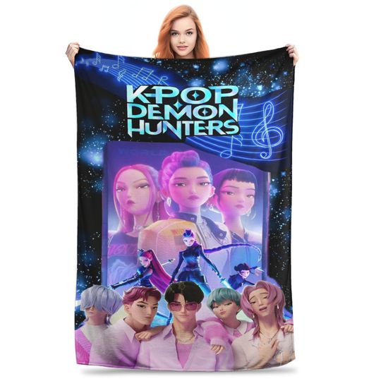 Discover KPop Demon Hunters Huntrix  Fleece Blanket