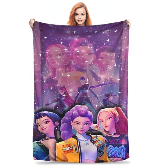 Discover Funny Kpop Demon Hunters Huntrix Movie Fleece Blanket