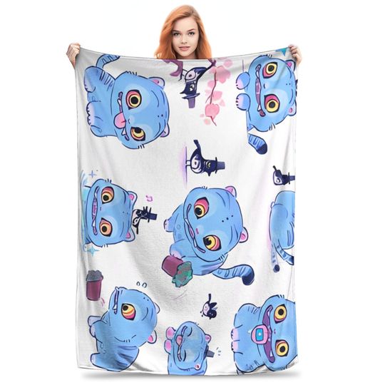 Discover Tiger Blue KPop Demon Hunters Fleece Blanket