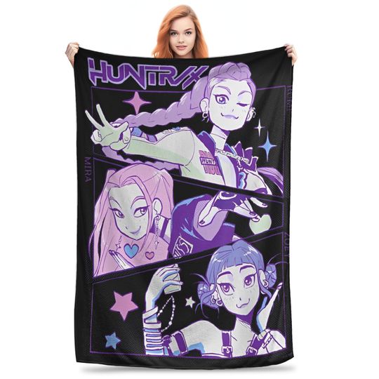Discover K Pop Demon Hunters Team Anime Fleece Blanket