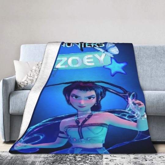 Discover Cozy K pop Demon Hunters Huntrix zoey kpop Fleece Blanket