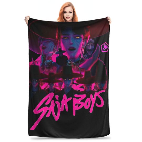 Discover saja boys demon kpop demon hunters Fleece Blanket