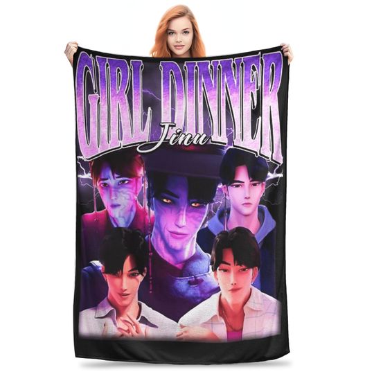 Discover Girl Dinner Jinu K pop Demon Hunter Villain Fleece Blanket
