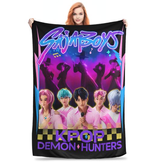 Discover KPop Saja Boys Team Kpop Demon Hunters Fleece Blanket