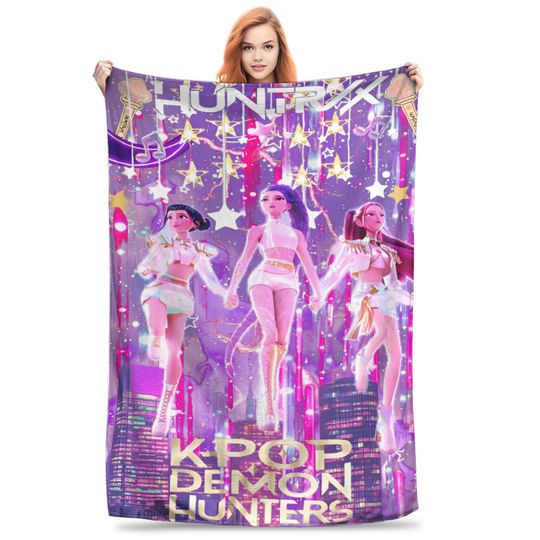 Discover Novelty Design KPop Demon Hunters Huntrix  Fleece Blanket