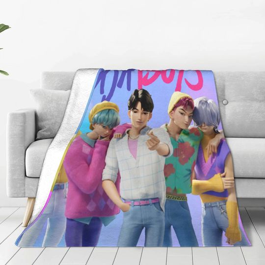 Discover Boy Girl Airplane Travel Saja Boys K Pop Demon Hunters Fleece Blanket