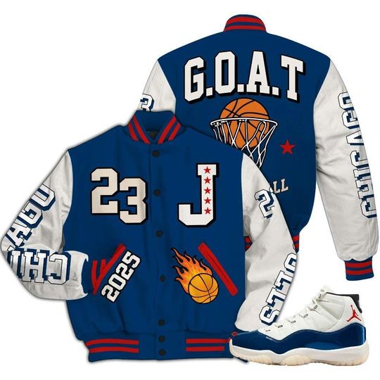 Discover Dunkare Retro Air Jordan 11 Varsity Jacket Chicago 23 Basketball