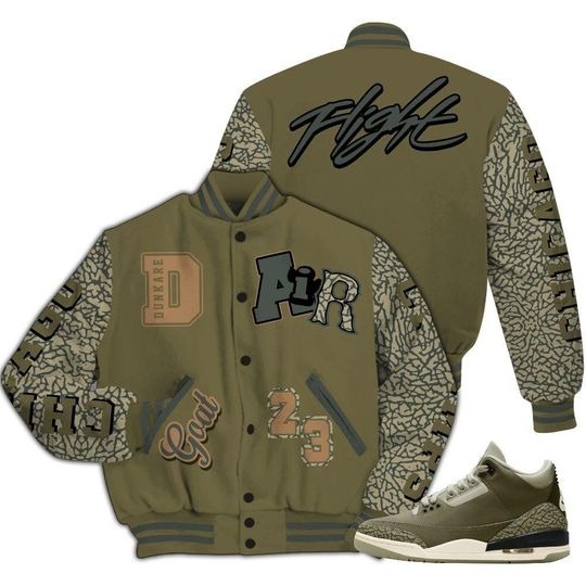 Discover Dunkare Varsity Jacket for AJ 3 Retro Family Affair 3s Air Number 23