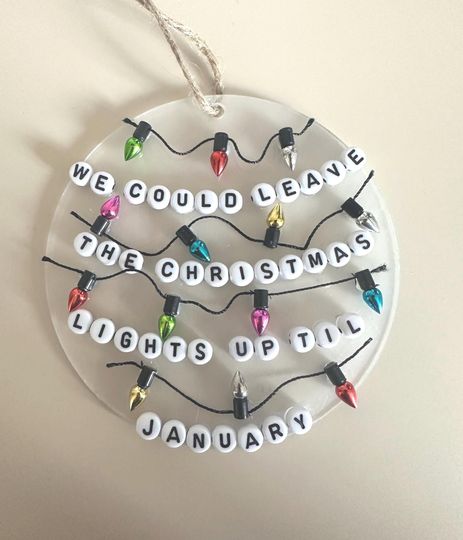 Taylorr Swifttts Christmas Ornament - 'We Could Leave the christmas Lights Up Till January