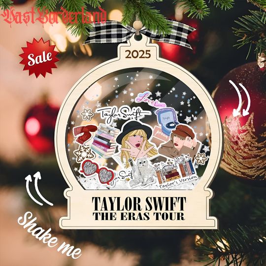 Discover In This House We Listen to Taylor's Version 3-Layer Shaker Ornaments, taylor version Eras Ornaments, taylor version Christmas Ornament, Eras Tour Ornament