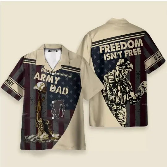 Discover Proud Army Dad Veteran 3D HAWAII SHIRT HALLOWEEN GIFT BEST PRICE CHRISTMAS GIFT