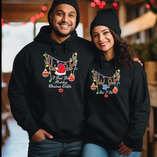 Discover Christmas Hoodie Matching Gifts Couples Hoodie Holiday Gift Xmas Gift Christmas Party Matching Outfit Couple Outfit Matching Family