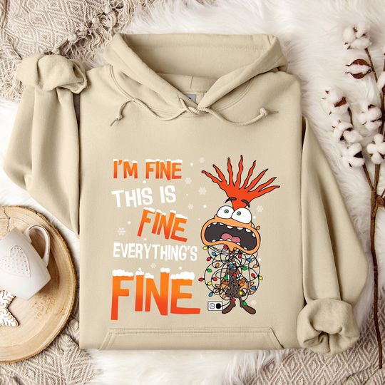 Discover Anxiety Inside Out Christmas Hoodie, Disney Trip Sweatshirt, Family Matching Hoodie, Family Disney Trip, Christmas Gift, Christmas Crewneck