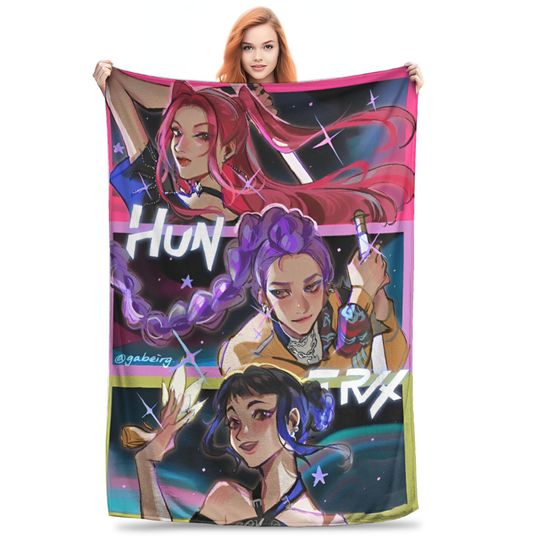 Discover KPop Demon Hunters Anime Fleece Blanket