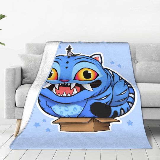 Derpy Tiger Plush Blanket Girls Boys Kpop Demon Hunters Fleece Blanket
