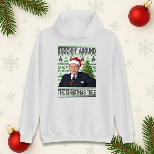 Discover Alfred Molina Christmas Hoodie Enochin’ Around The Tree Funny Xmas Hooded Top