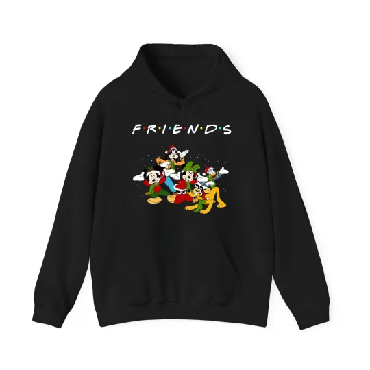 Discover Mickey minnie friends Christmas hoodie, Festive friendship Xmas hood Top